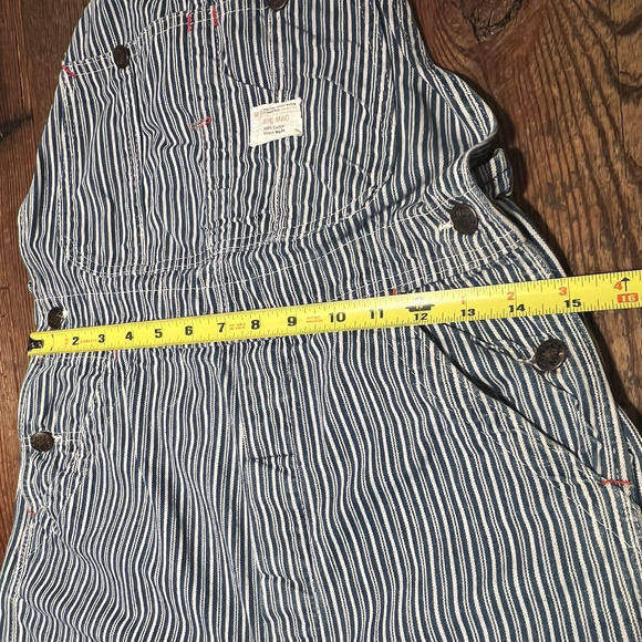 Big Mac Square Bak Overalls Hickory Striped Union Made USA Men Small Sanforized - Picture 10 of 16